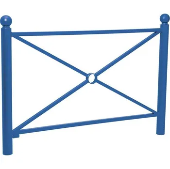 Zábradlí Procity Zábradlí Province délka 1572 mm, hlavice Boule, jednoduchý kříž, barva modrá RAL5010