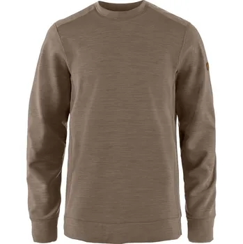 Pánská mikina Pánská fleecová mikina s kulatým výstřihem FJÄLLRÄVEN Keb Fleece Crew Neck M Suede Brown - XL