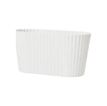 Obal na květináč Obal na květináč Yodit Oval White 20 cm