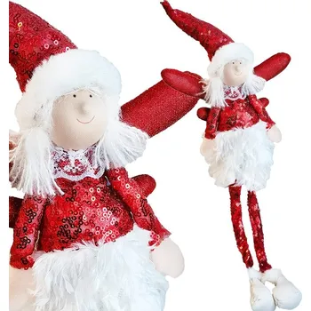 Vánoční dekorace Vánoční dekorace anděl 50 cm – červený