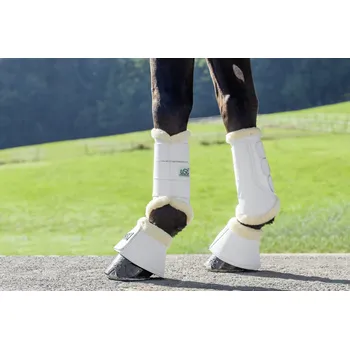 Koňské kamaše USG Kamaše drezurní USG, s beránkem, pár, bílé XL