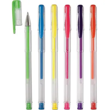 Gelová pera Neon, sada 6ks, závěs A65350