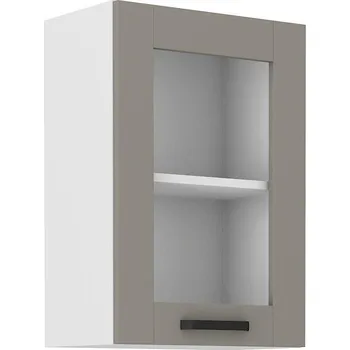 Kuchyňská linka Horní skříňka prosklená LUNA bílá/claygrey MDF 40 GS-72 1F