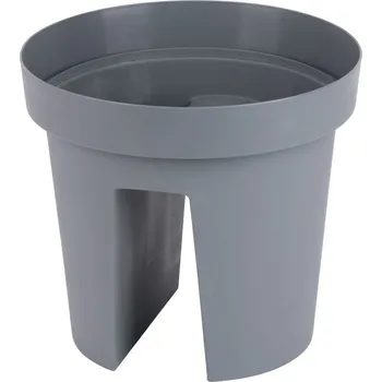 Květináč Strend Pro Garden Květináč Strend Pro Modern Railing, na zábradlí, 25,5x28cm, šedá