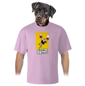 Pánské tričko Bastard Sklenka mi nestačí unisex tričko oversized Orchid
