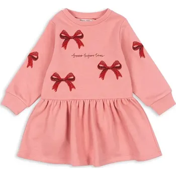 Dívčí šaty Dívčí šaty Konges Sløjd LOU BOW SWEAT DRESS OCS KS104341.PreSpring růžová 42X, vel. 86