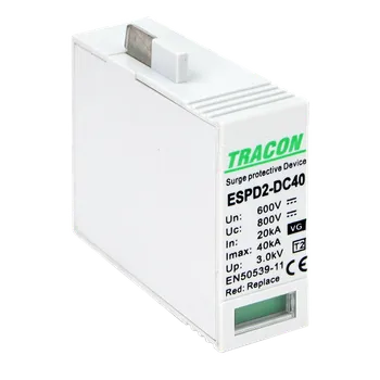 Přepěťová ochrana Tracon ESPD2-DC40-600VGO Svodi přepětí DC, VG, typ T2, vložka 600 V (Tracon ESPD2-DC40-600VGO)