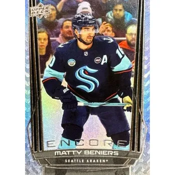 Karetní hra insert karta MATTY BENIERS 25-26 UD Ser. 1 Encore číslo E-48