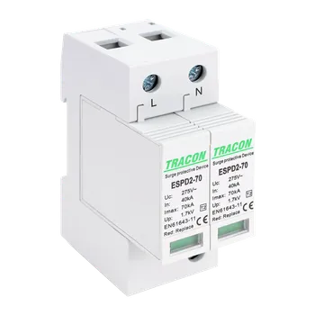 Přepěťová ochrana Tracon ESPD2-70-2P Svodič přepětí AC, typ T2odnímatelný modul (Tracon ESPD2-70-2P)