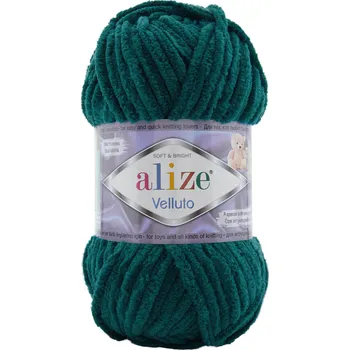 Galanterie Alize Příze Velluto 426 tmavá smaragdová