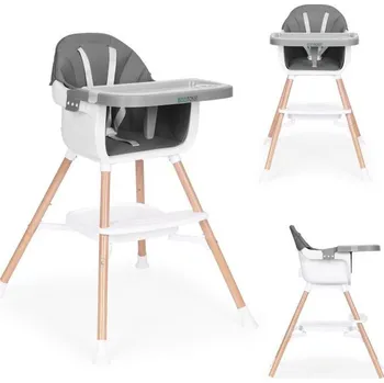 Jídelní židlička Dětská jídelní židlička 2v1 s nastavitelnou deskou Šedá