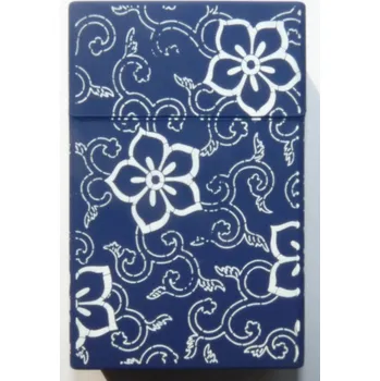 Dárková krabička Bezdoteku Silikonová krabička na cigarety kytka modrá