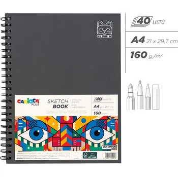 Carioca PLUS skicovací blok, A4, 40 listů/ 160 g