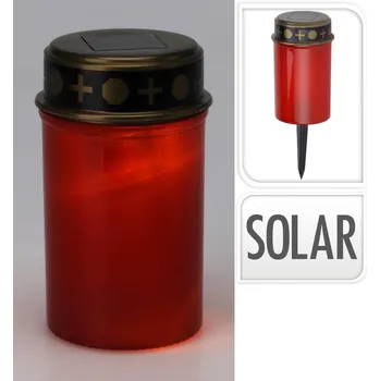 led svíčka Hřbitovní LED svíčka 387203 červená