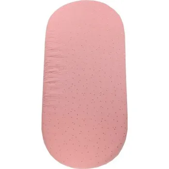 Prostěradlo enie baby Mušelínové prostěradlo do kočárku vínové se zlatými puntíky