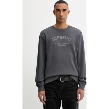 Pánská mikina Mikina Iceberg pánská, šedá barva, s aplikací, E030 6317 E030.6317 90X, vel. M