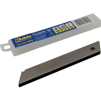Pracovní nůž Náhradní čepele pro výsuvný nůž 9*80*0.4 мм, C60, 12 segmentů, 10 ks
