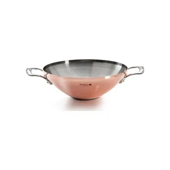 Pánev Prima Matera wok měděný s úchyty pr. 32 cm