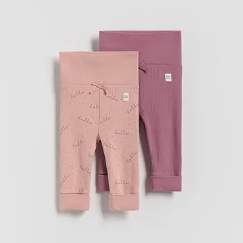 Dupačky Reserved - Žebrované legíny 2 ks - pudrově růžová - 920GK-39X - 920GK-39X-62