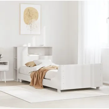 Postel vidaXL Postel bez matrace 90 x 200 cm masivní borovice [3323670] Barva: Bílá