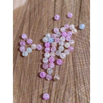 Korálek Křišťál praskaný syntetický Ø4 mm