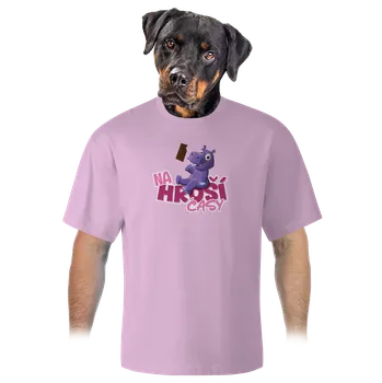 Pánské tričko Bastard Na hroší časy unisex tričko oversized Orchid