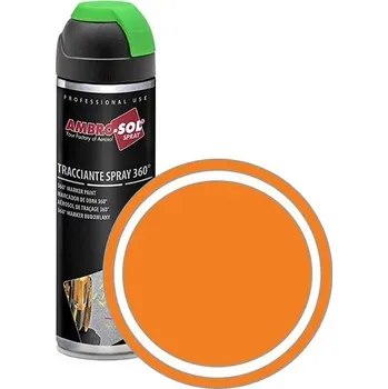 Autolak AMBRO-SOL Barva ve spreji značkovací 360° MARKER PAINT 500 ml, oranžová AS.V403ARANCIOF