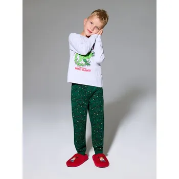 Dětská móda Sinsay - Dvoudílná pyžama se vánočním dinosaurem - šedá - 985DO-09M - 985DO-09M-110