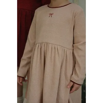 Dívčí šaty Dívčí šaty Konges Sløjd ROLI DRESS KS104415.PreSpring béžová 80X, vel. 104