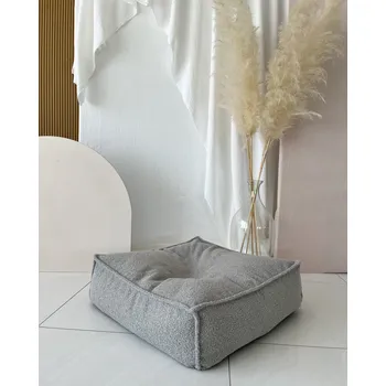 dětské křeslo Světmimi Sedací polštář čtverec 60 x 60 cm BOUCLE šedý