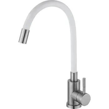 Vodovodní baterie Mixxus Dřezová baterie, SUS-011 REFL.WHITE, bílá + ECO Taška z recyklované bavlny v hodnotě 119,-