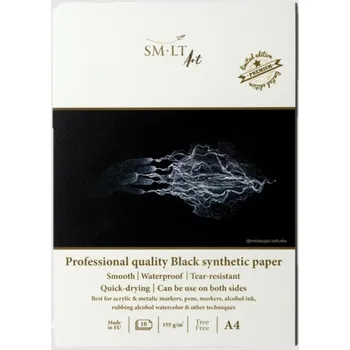 SMLT Blok na fixy, inkoust, lihové vodové barvy a další techniky, A4, 155g/m2, 10 listů