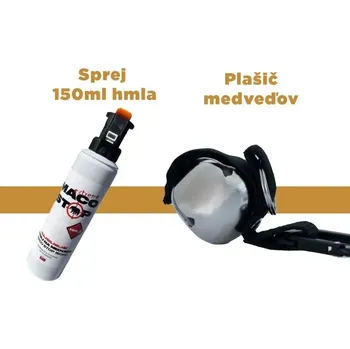 Sebeobrana Maco Stop Set proti medvědům - sprej 150 ml a zvonek