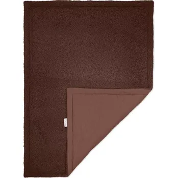 Dětská deka Dětská luxusní vyteplená deka Cotton Muslin & Bouclé hnědá (KOCCMB8_hnědá)