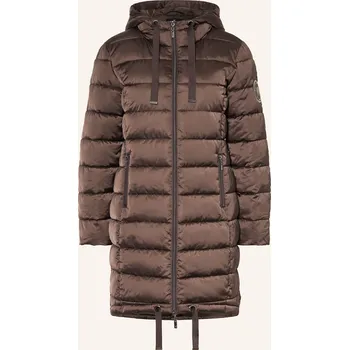 Dámský kabát Monari Dámský Prošívaný Kabát, tmavě hnědá, 36