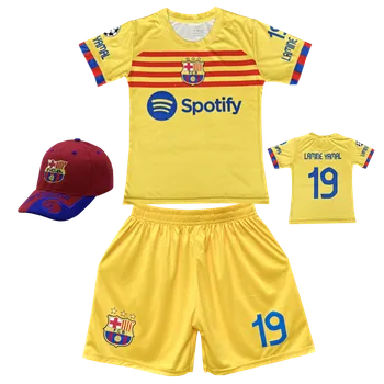 Fotbal Numberoplus Premium dětský fotbalový dres + fotbalová kšiltovka FC Barcelona - Lamine Yamal Velikost: 8-let.(vel.122)