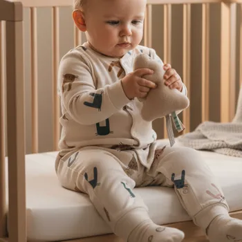 Kojenecký overall LIEWOOD Pyžamový overálek Birk - Bunny / Sandy Velikost: 92