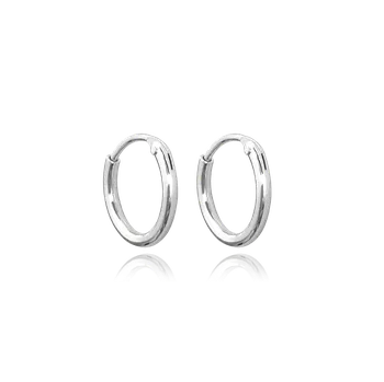 Náušnice Moonlit Klasické stříbrné kruhové náušnice 1 cm