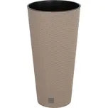 PROSPERPLAST Květináč RATO TUBUS s vkladem 40 cm - barva: mocca
