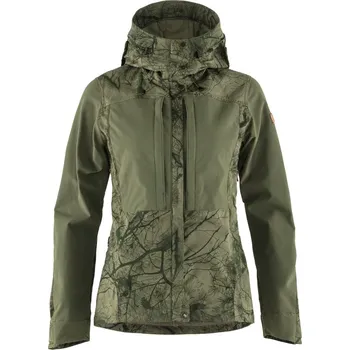 Horolezecká bunda dámská FJÄLLRÄVEN Keb Jacket W Green Camo-Laurel Green - XS