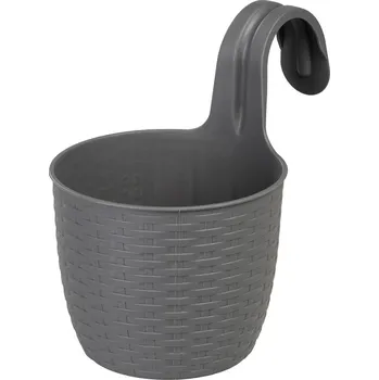 Květináč Strend Pro Garden Závěsný květináč Strend Pro, PP, 26x18x24,5 cm, barva šedá