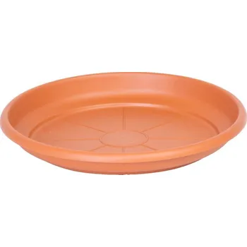 Podmiska Podložka pod květináč ICS ERICA kulatá, barva terakota, plast, 20 cm