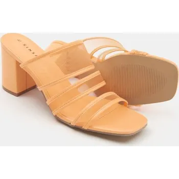 Dámské pantofle Sinsay - Pantofle na podpatku - oranžová - ZA227-22X - ZA227-22X-39