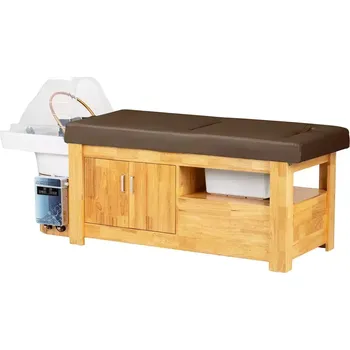 Kadeřnické křeslo Head Spa Bali mycí křeslo - hnědé