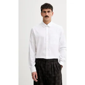 Pánská košile Bavlněná košile Kenzo bílá barva, slim, FF55CH2029JA.01 00X, vel. 42