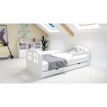 Dětská postel Světmimi Dětská postel MINI DOMEK 160 x 80 cm BÍLÁ Matrace: Ne