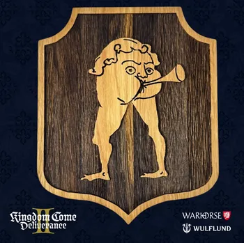 Replika zbraně Replika Kingdom Come: Deliverance II - Dřevěný štít na stěnu Hospoda Díra (velký)