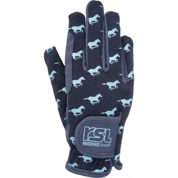 Jezdecké rukavice RSL Rukavice jezdecké Norway Winter RSL, dětské, zimní, navy/light blue 4XS