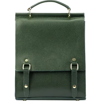 Městský batoh Dámský kožený batoh Luka 19-66 tmavě zelená