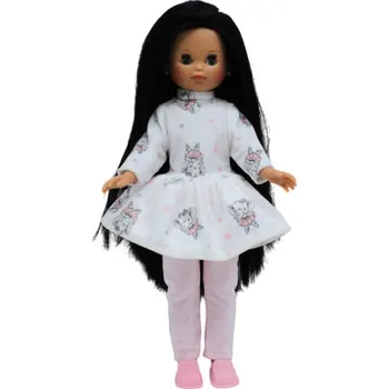 Panenka Panenka Elena v bílých šatech se sloníky od firmy Folk Artesanía (35 cm )